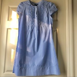 Gap Blue and White Striped Dress